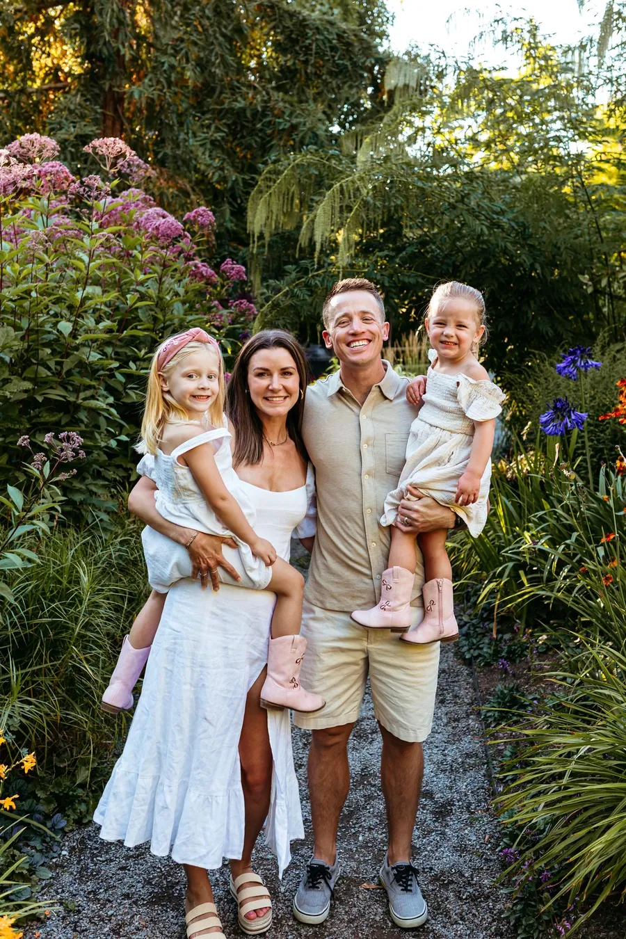 The Hudson family outdoors in the Snoqualmie Valley.